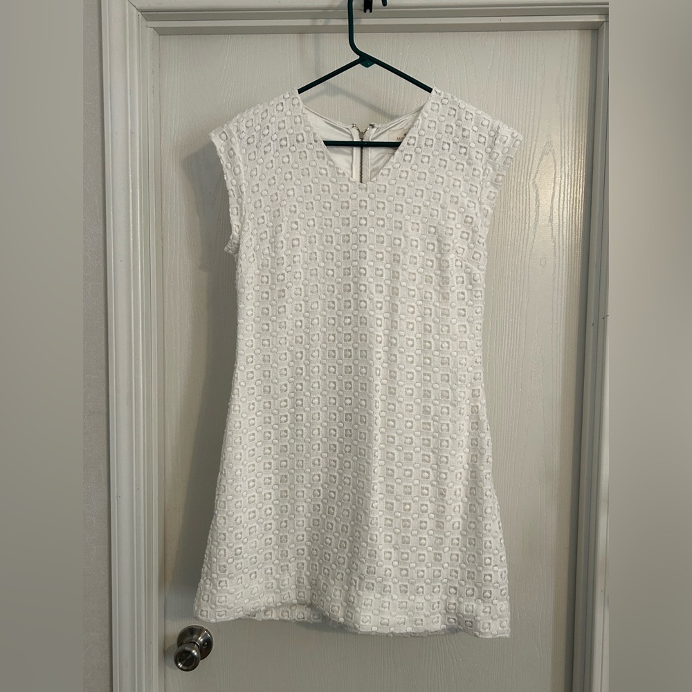 Kate Spade | White Textured Mini Dress | Size 4
